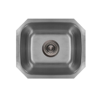 Pelican PL-VS1815 18G Stainless Steel Single Bowl Undermount Kitchen Sink 18-1/2'' x 15''